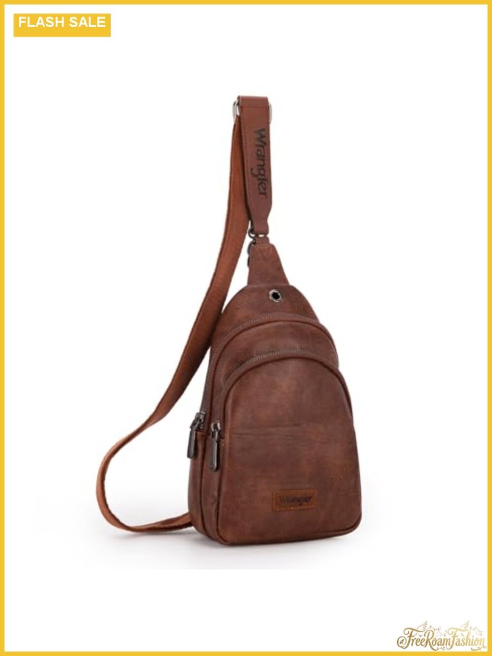 Faux Leather Crossbody Sling Bag 4-in-1 PU Leather Shoulder Chest Purse